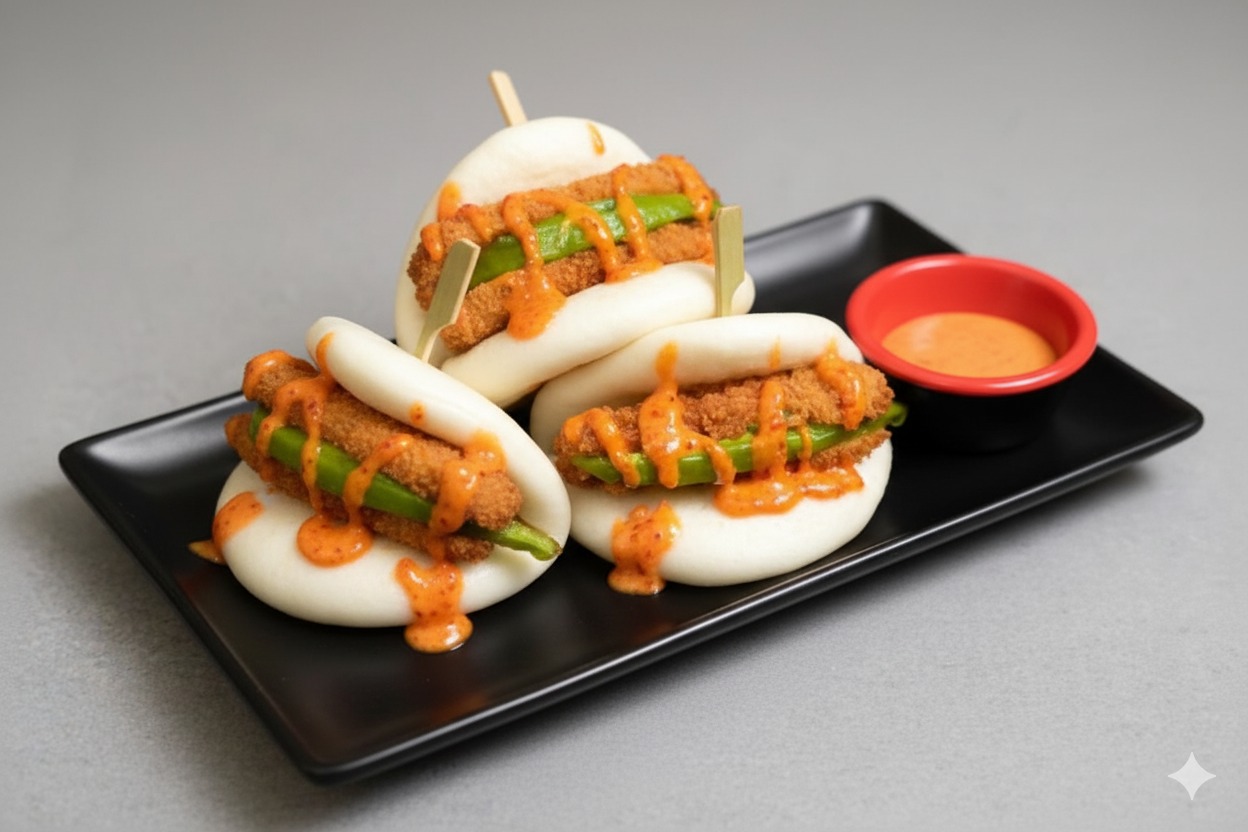 CRISPY CHICKEN BAO BUNS
