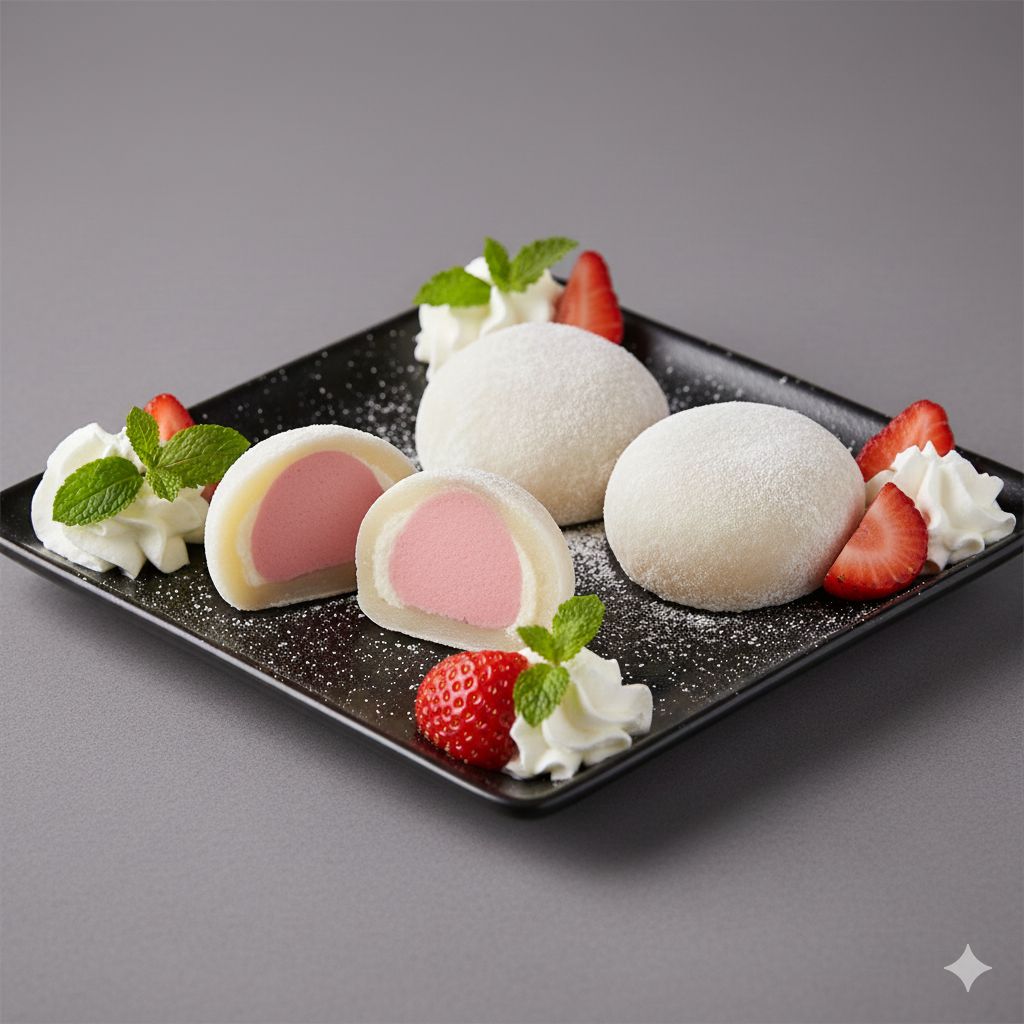 STRAWBERRY MOCHI ICE CREAM